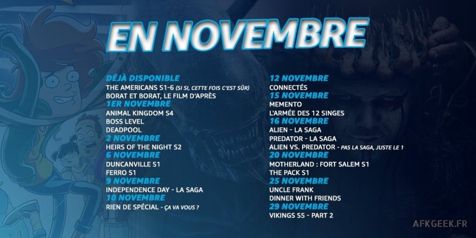 Amazon Prime Vidéo : Les nouveautés de Novembre !