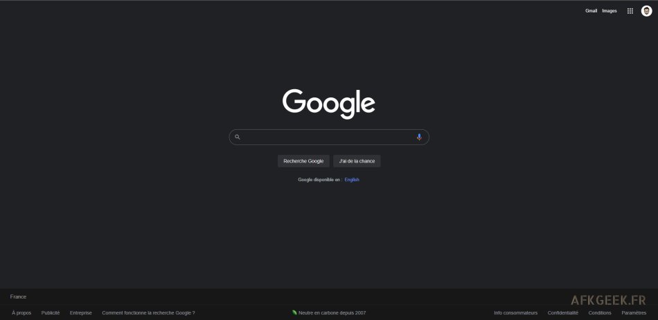 Google propose enfin une version sombre de son moteur de recherche !