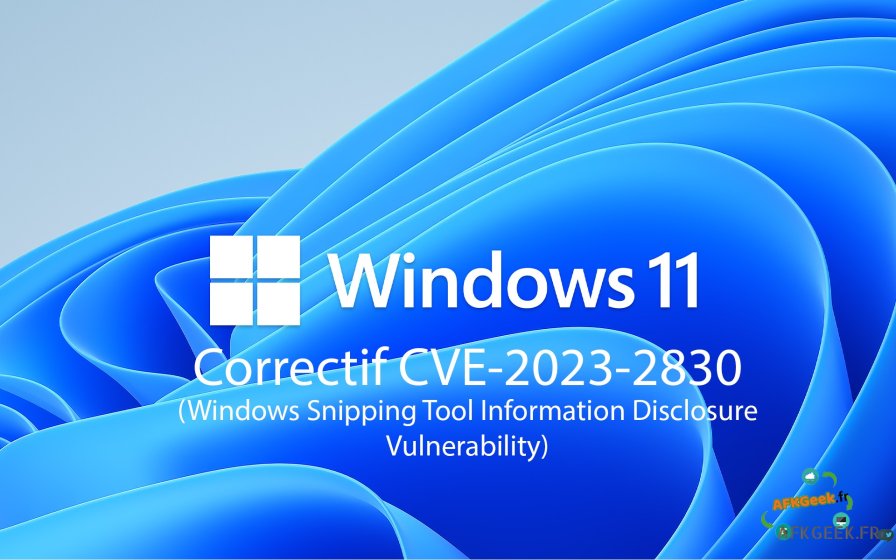 Faille de sécurité importante sur l'outil de capture Windows!